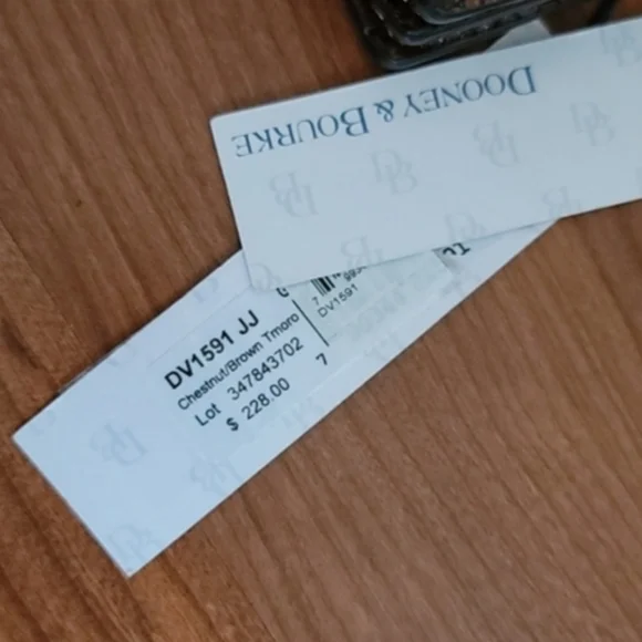 🔥🔥DOONEY & BOURKE Gingy Embossed Chestnut Brown Leather Crossbody Bag - Picture 9 of 12